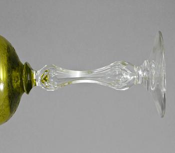 VINGLAS, 11 st, glas, 1900-tal.