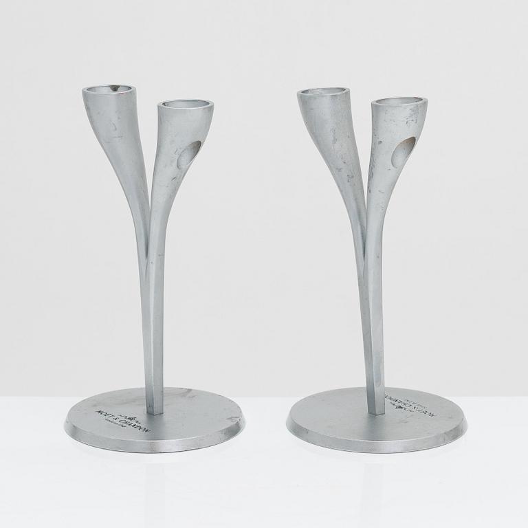 Philppe Di Méo, Candlesticks/ champagne glass holders, 4 pcs, Moët & Chandon.