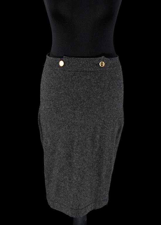 A jacket and skirt by Chanel.