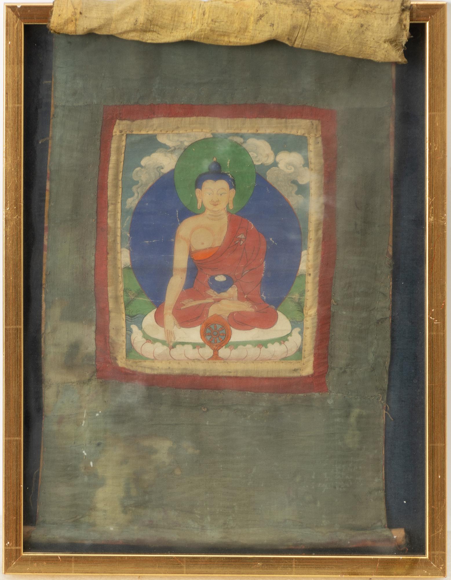 Oidentifierade konstnärer, Buddhistiska motiv, fyra stycken, Tibet, 1900-tal.