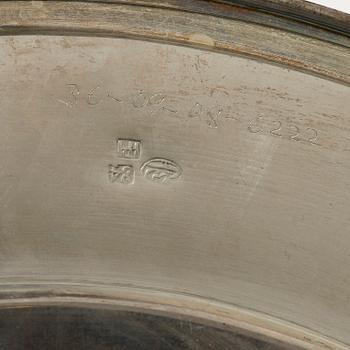 A pair of Persian silver plates, 20th century.