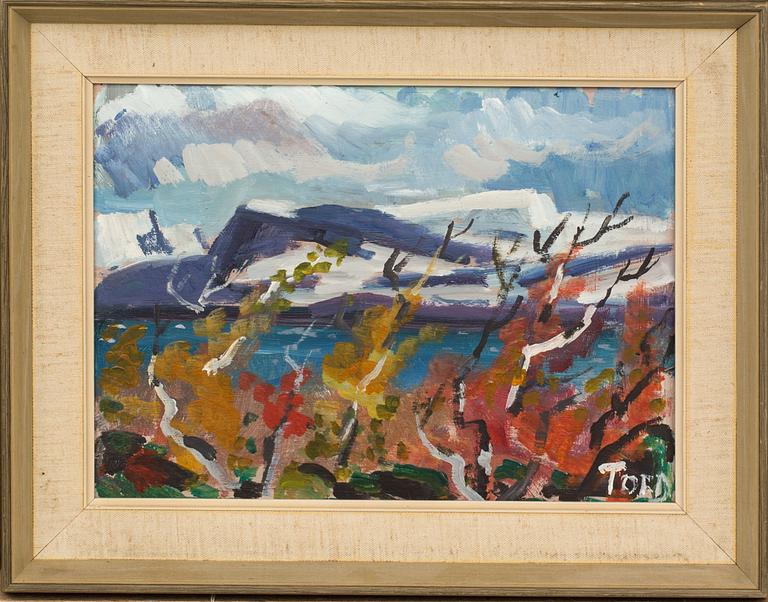 TORD LEANDER-ENGSTRÖM, olja på pannå, signerad.