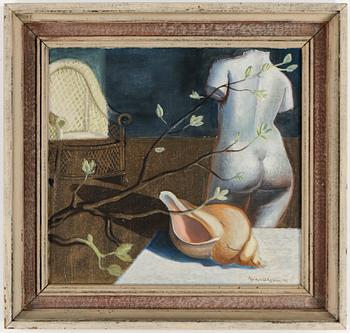 AXEL OLSON, olja på duk, signerad och daterad -41."Interiör".