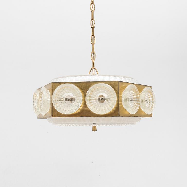 Carl Fagerlund, Ceiling lamp Orrefors 1970s.