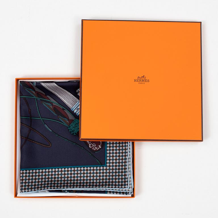 HERMÈS, scarf, 'Fouets et Badines'.