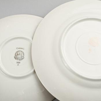 TESERVIS, 27 delar, flintgods, "Casino", Gefle, 1900-talets andra kvartal.