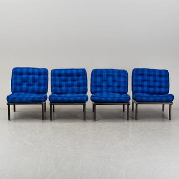 FLORENCE KNOLL, Four second half of the 20th century easy chairs by Nordiska Kompaniet.