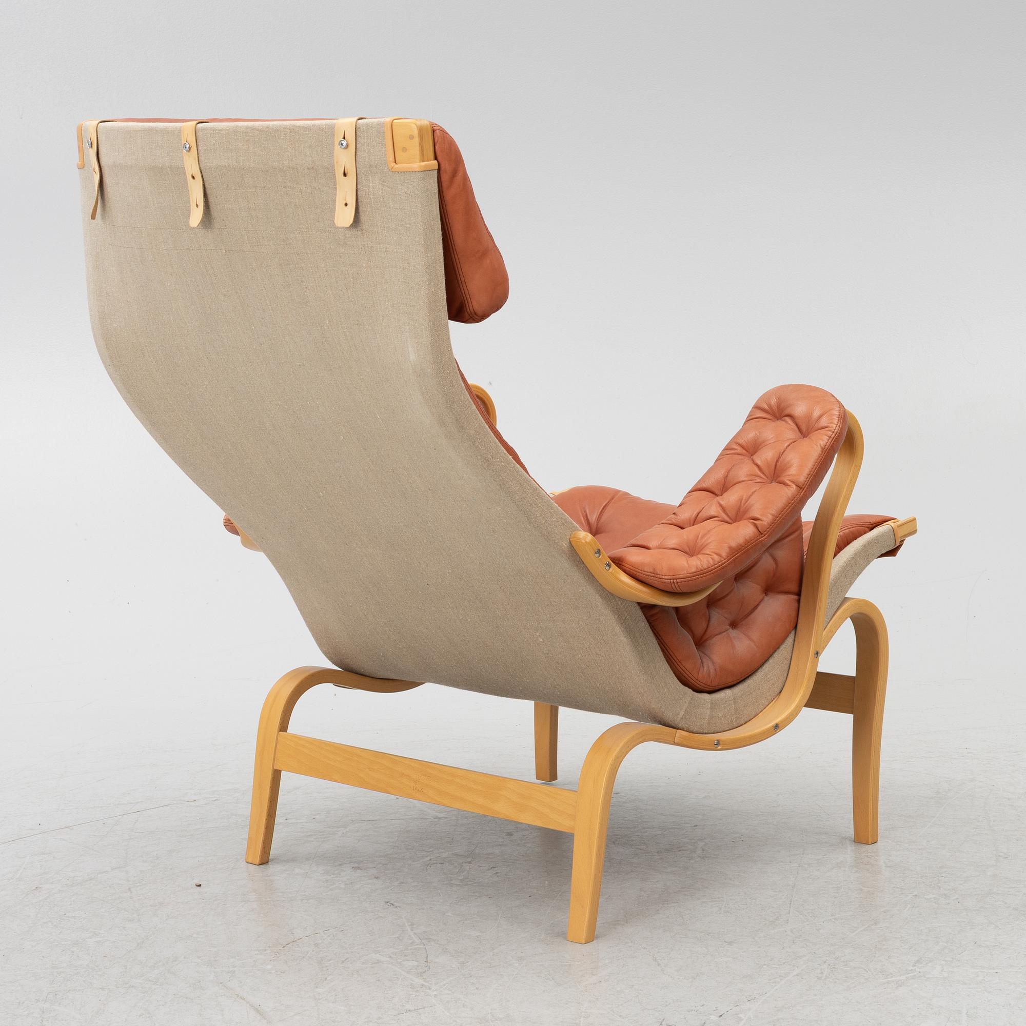 Bruno Mathsson, an armchair, "Pernilla", DUX, second half of the 20th century.