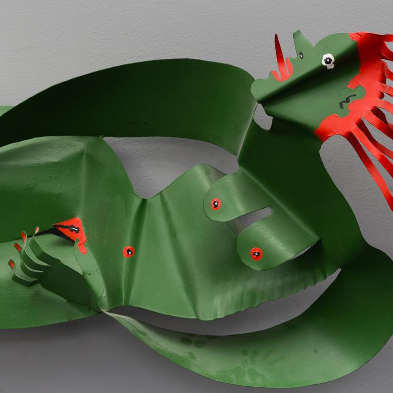 TIMO SOLIN, skulptur, målad plåt, signerad Timo Solin och daterad -92.