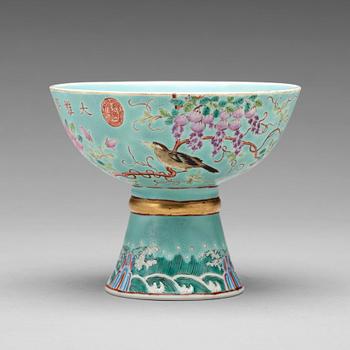 785. A stemcup, Qing dynasty with the mark of dowager empress Ci Xi, late Qing dynasty.