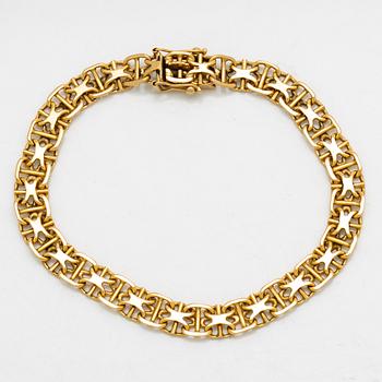 Goldbracelet 18K, 15,0 g, approx 20 x 0,5 cm.