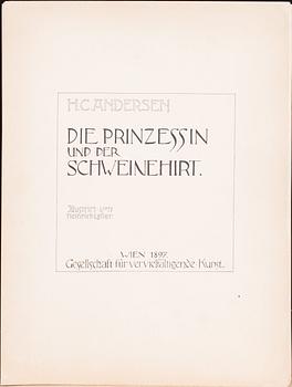 ILLUSTRATIONER AV HEINRICH LEFLER, 14 st. Wien 1897.