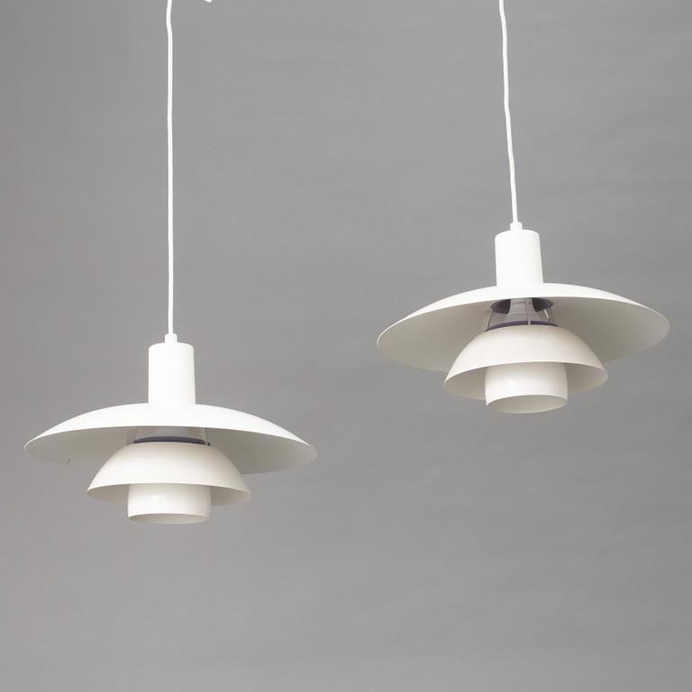 Poul Henningsen, a pair of "4/3" ceiling lamps, Louis Poulsen, Denmark.