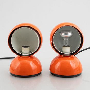 Vico Magistretti, bordslampor, ett par, "Eclisse", 1960-tal, Artemide, Italien.