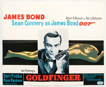 A Belgian movie poster James Bond  "Goldfinger" 1964/65.