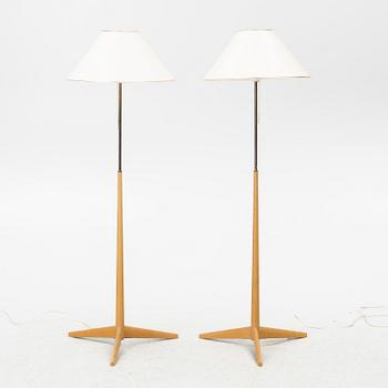 Floor lamps, a pair, second half of the 20th century.
