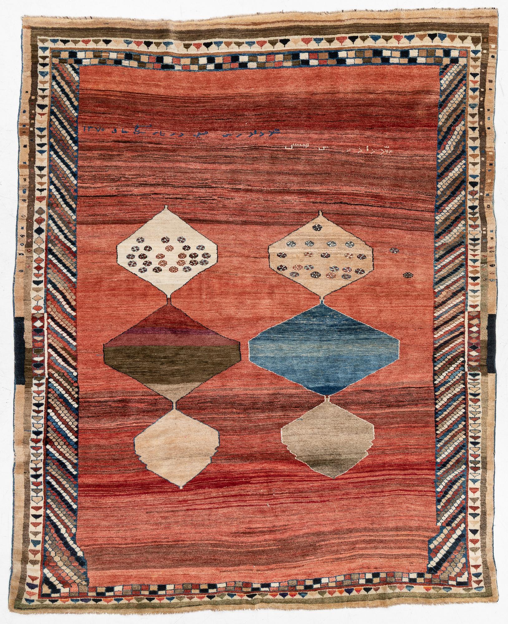 A so-called Gabbeh carpet, c. 290 x 235 cm.