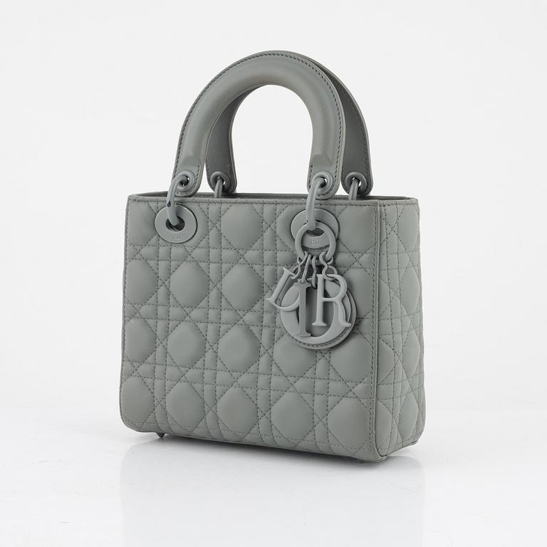 Christian Dior, A Ultramatte Gray Stone Cannage Calfskin 'Lady Dior my ABCDIOR bag'.
