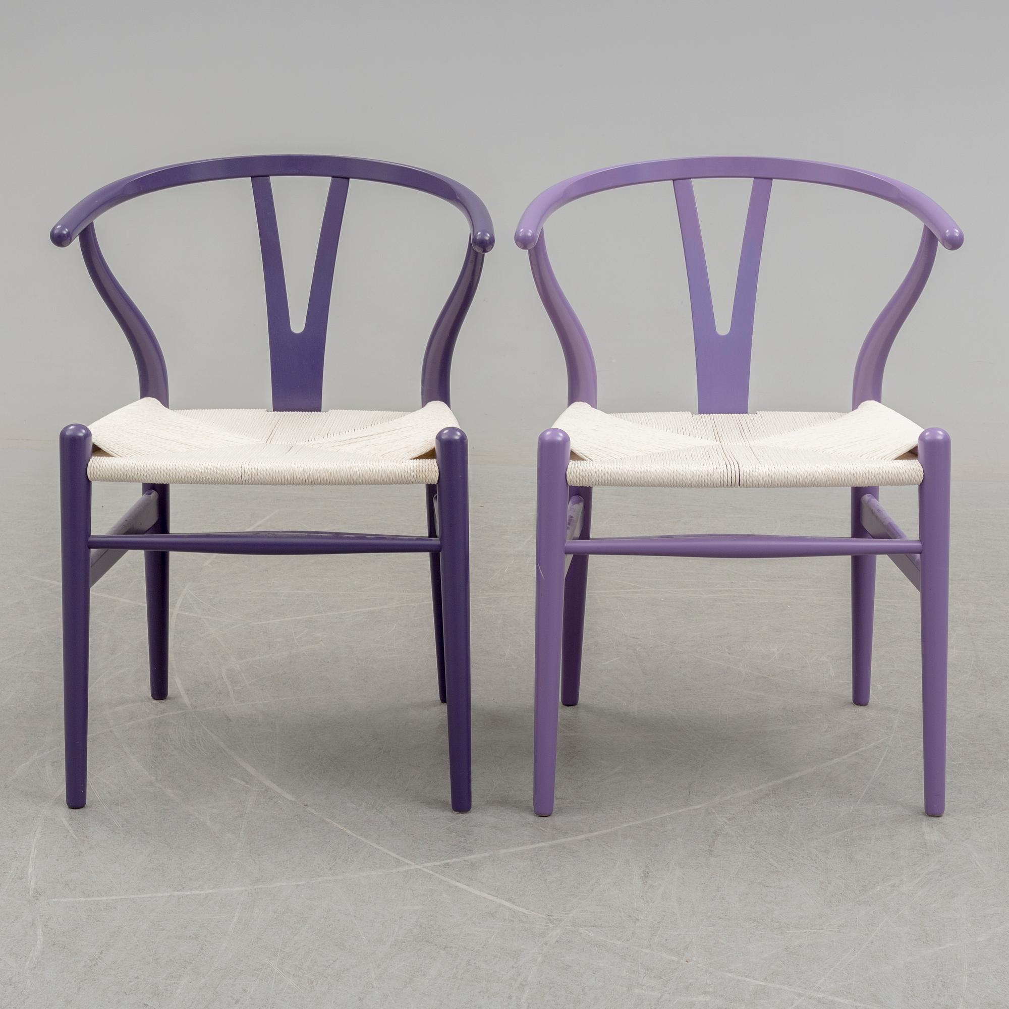 HANS J WEGNER, a pair of 'Y' chairrs from Carl Hansen & Søn, Denmark, 21st Century.