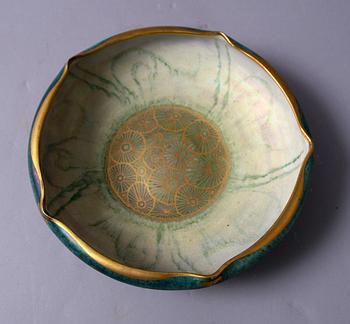 SKÅL, flintgods, Josef Ekberg, Gustavsberg, 1930.
