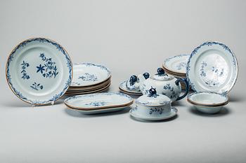 SERVISDELAR, Ostindia, Rörstrand, 25 delar.