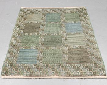 Barbro Nilsson, matta, "Gröningen ljus", flossa, ca 144,5 x 108 cm, signerad AB MMF BN.
