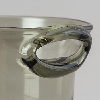 Nils Landberg, champagne-/vinkylare, glas, Orrefors, 1950-tal.