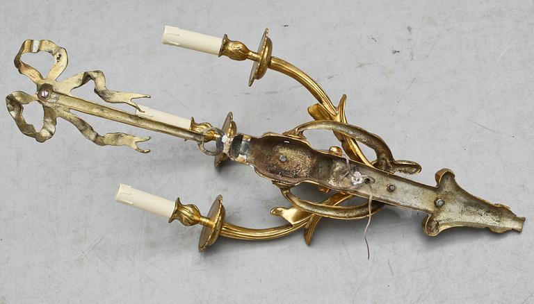 VÄGGLAMPA, gustaviansk stil, 1900-talets andra hälft.