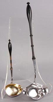 BÅLSLEV SAMT SÅSSLEV, silver, AF Hellman resp Sven Petter Dahlgren, Uppsala 1840 resp 1854.