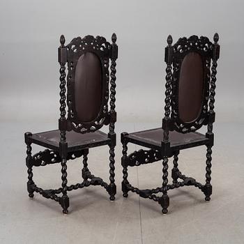 STOLAR, ett par. Barockstil, sekelskiftet 1900.