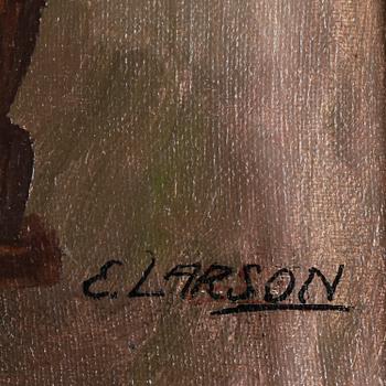 EDOUARD VON GRÜTZNER, kopia efter, olja på duk. Sign. E Larson.