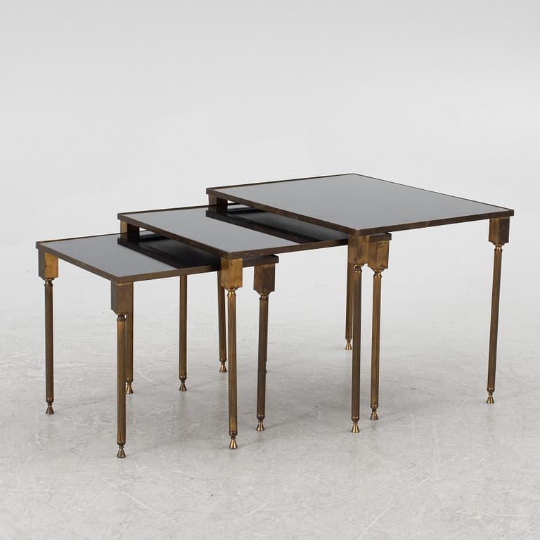A three.piece nesting table, second half of the 20th century.