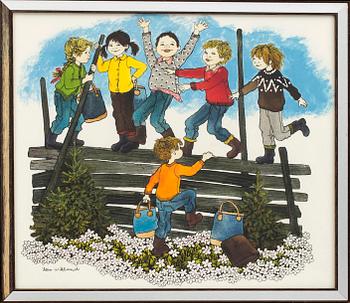 ILON WIKLAND, blandteknik, signerad.