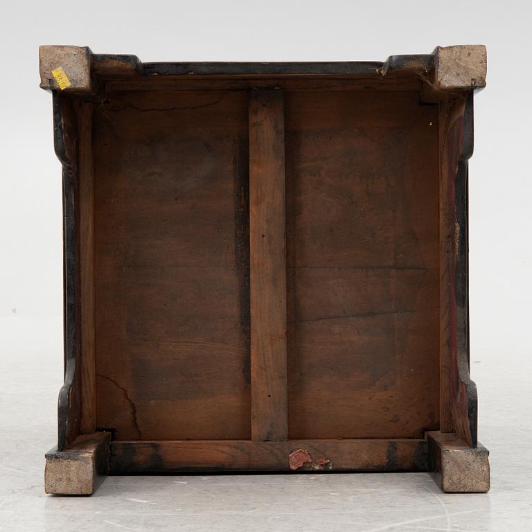 A hardwood side table/bedside table, China, 20th century.