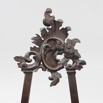 A carved easel, first half of the 20th Century.