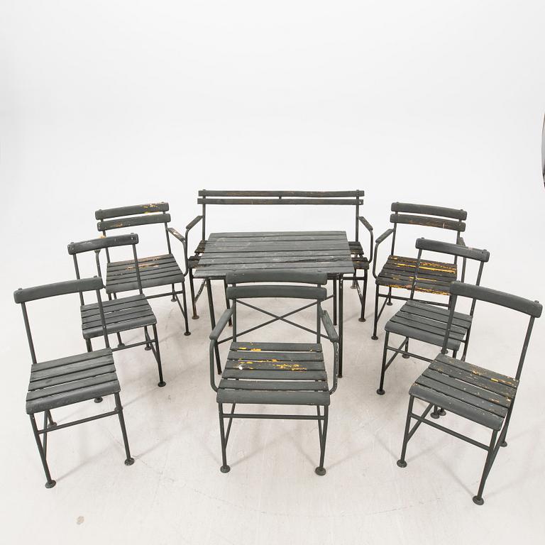 Gunnar Asplund, garden furniture 9 pcs Iwan B. Giertz Motala 1930s.