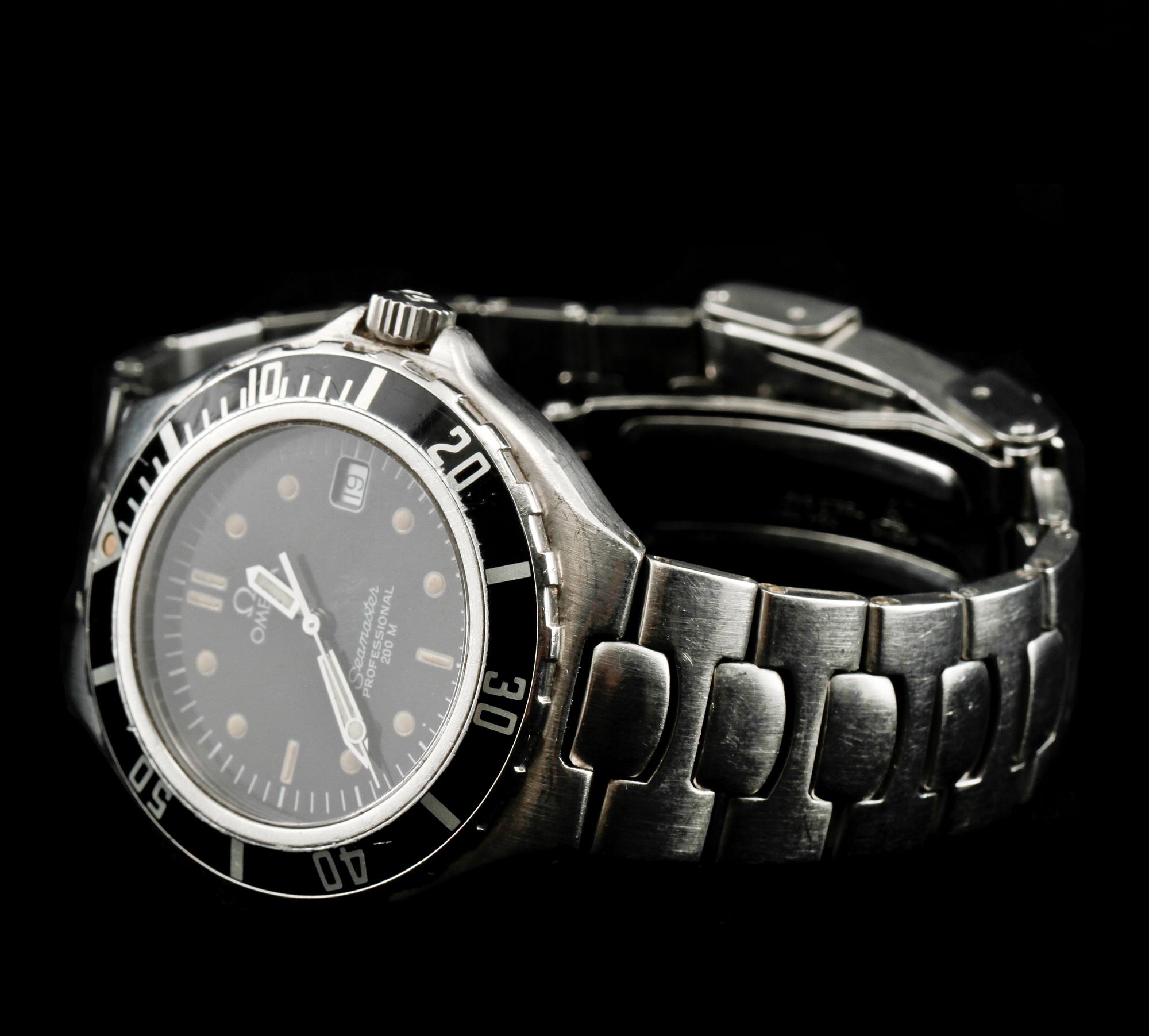 HERRARMBANDSUR, stål, Omega, Seamaster Proefessional, 1900-talets sista kvartal.