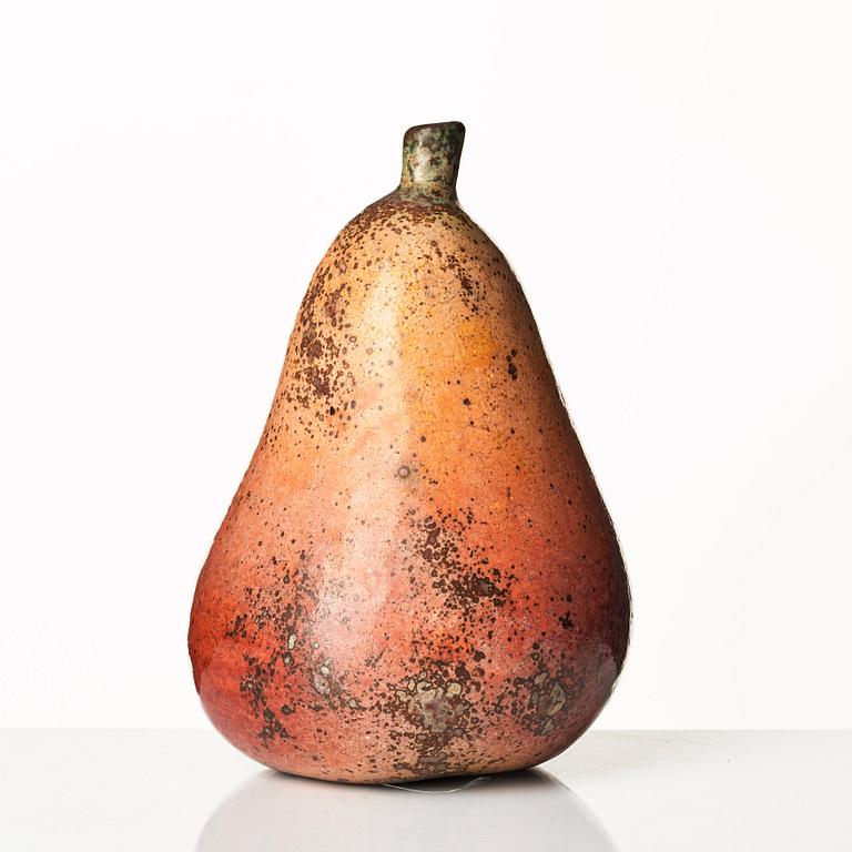 Hans Hedberg, a faience sculpture of a pear, Biot, France.