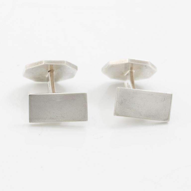 Wiwen Nilsson, a pair of cufflinks, sterling silver, Lund 1962.