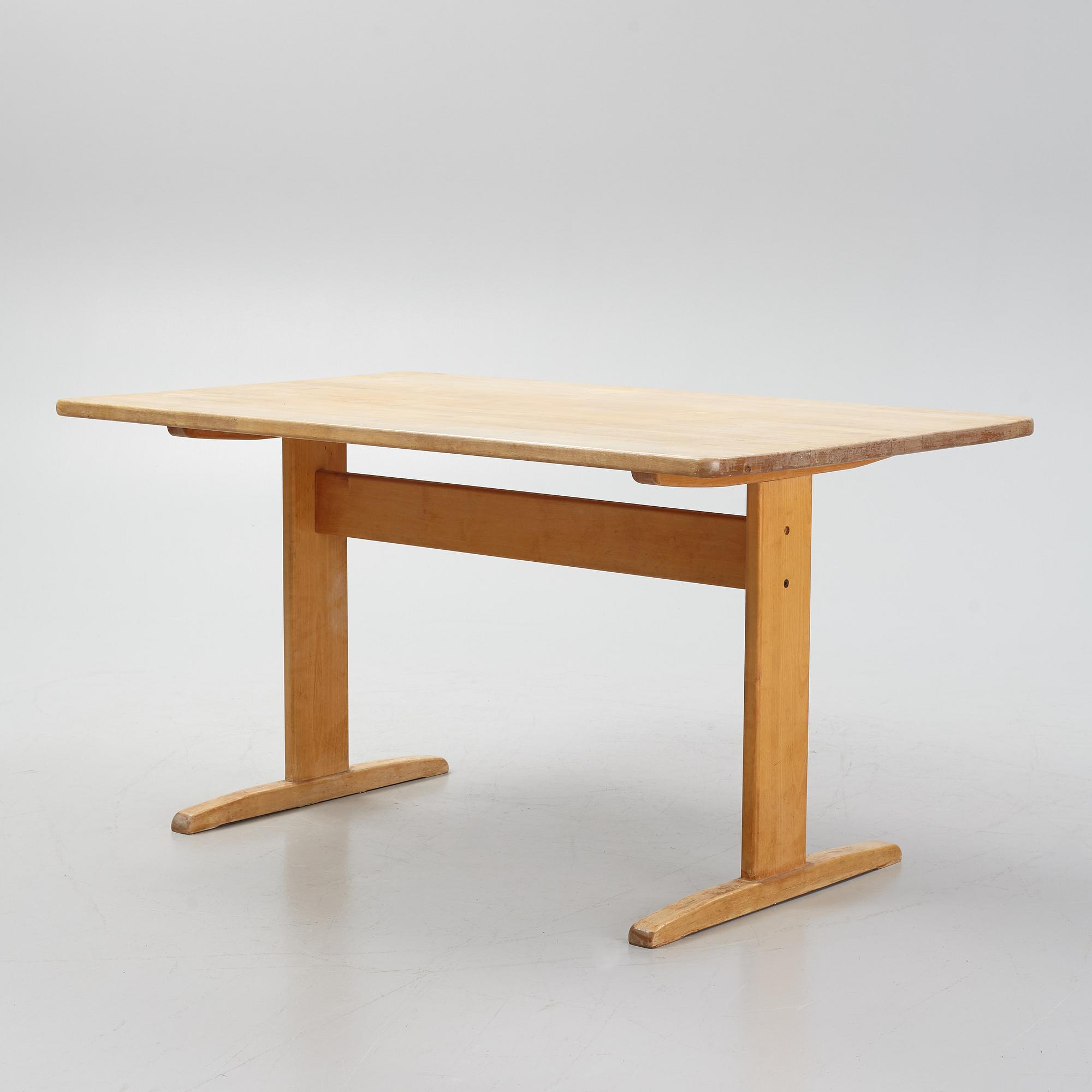Yngve Ekström, a birch dining table, 'Björka', 1970's.