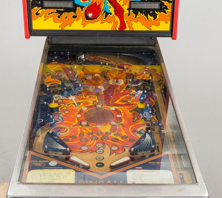 A "Fireball Classic" Bally 1980's pinball machine.