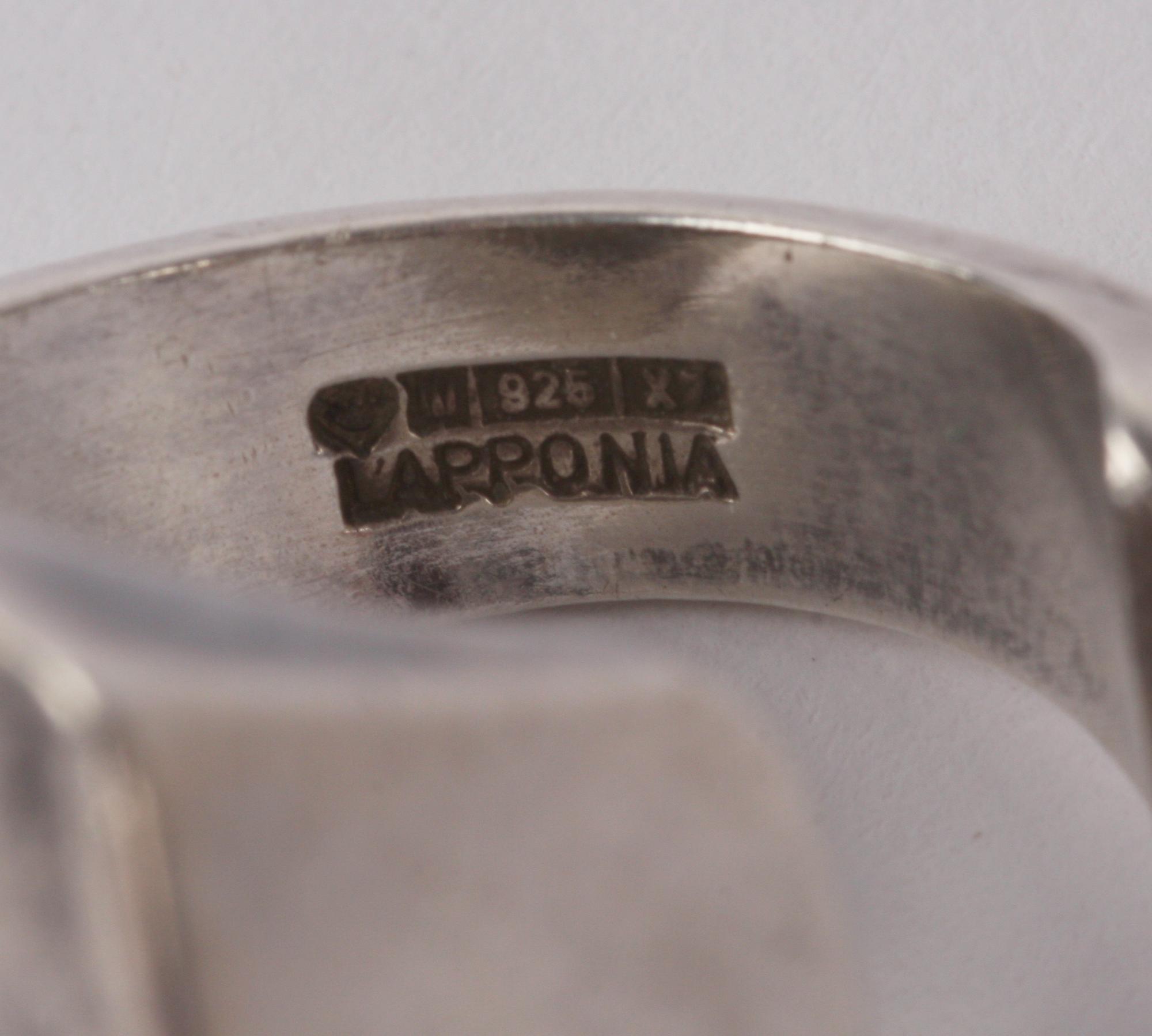 RING, silver, Lapponia med liten diamant.