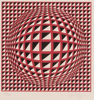 Victor Vasarely, litografi, signerad och numrerad 60/200.