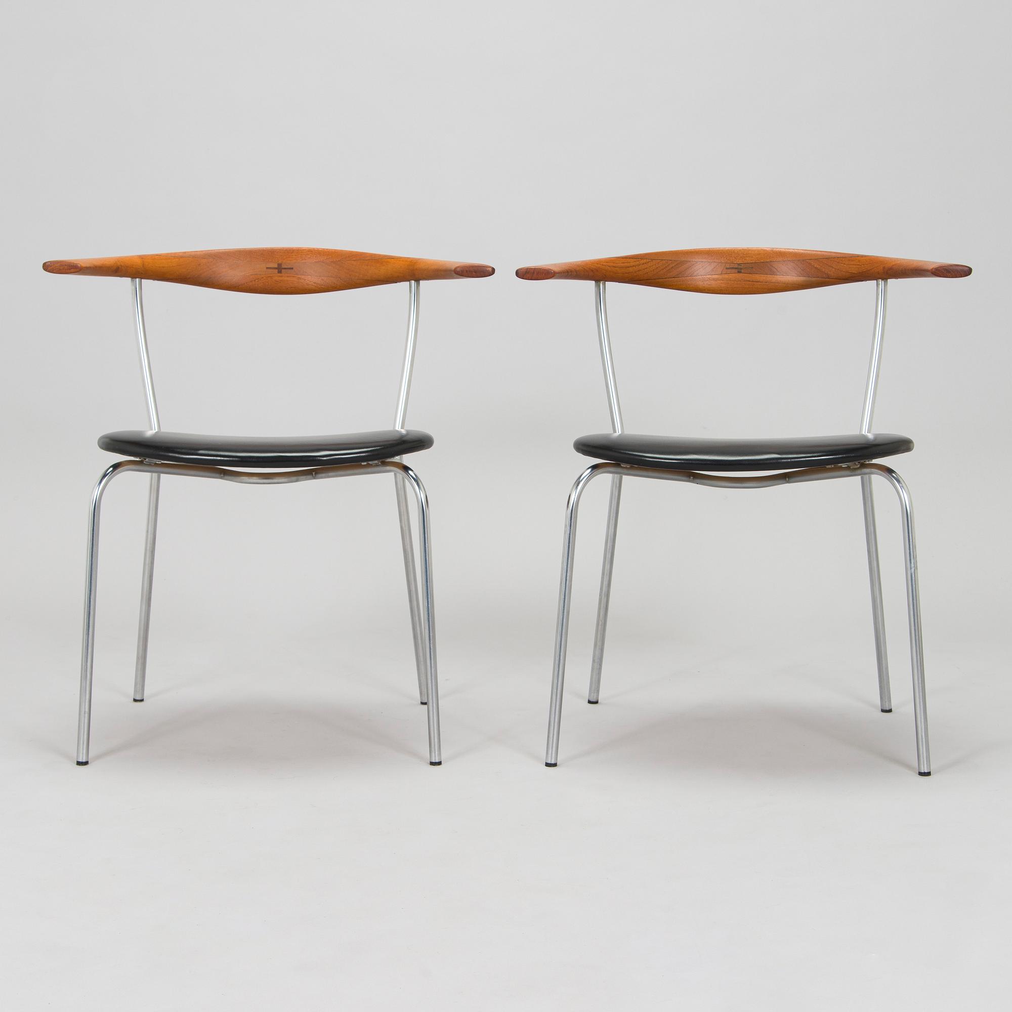 Hans J. Wegner, six mid-20th century 'PP701' armchairs for Johannes  Hansen Denmark.