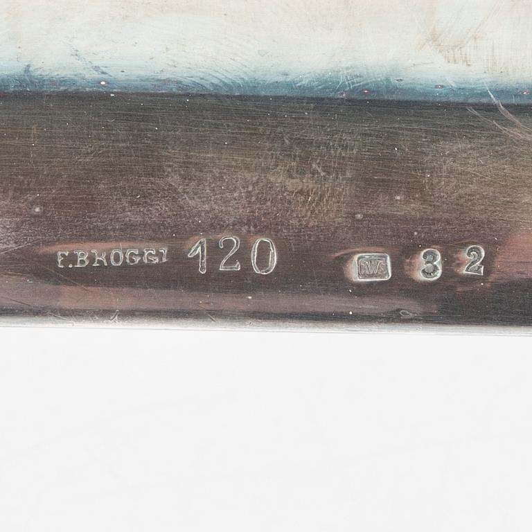 Bricka  Fratelli Broggi Italien 1900-talets första hälft nysilver.