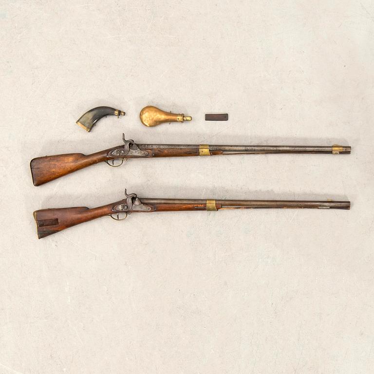 Locking rifle two pieces, Swedish, m/1845.