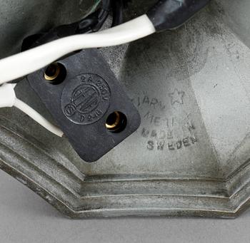 BORDSLAMPA, stjärnmetall, 1930-tal, märkt undertill.