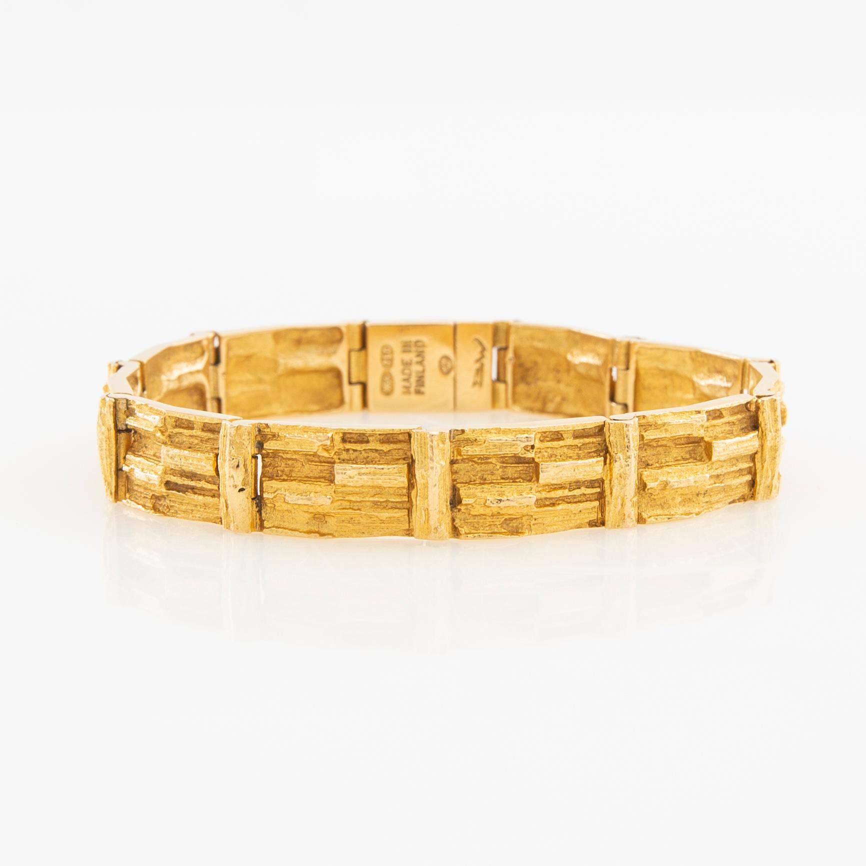 Björn Weckström, Bracelet "Kultaköngäs Cascade/Golden King Cascade" 18K gold, Lapponia.
