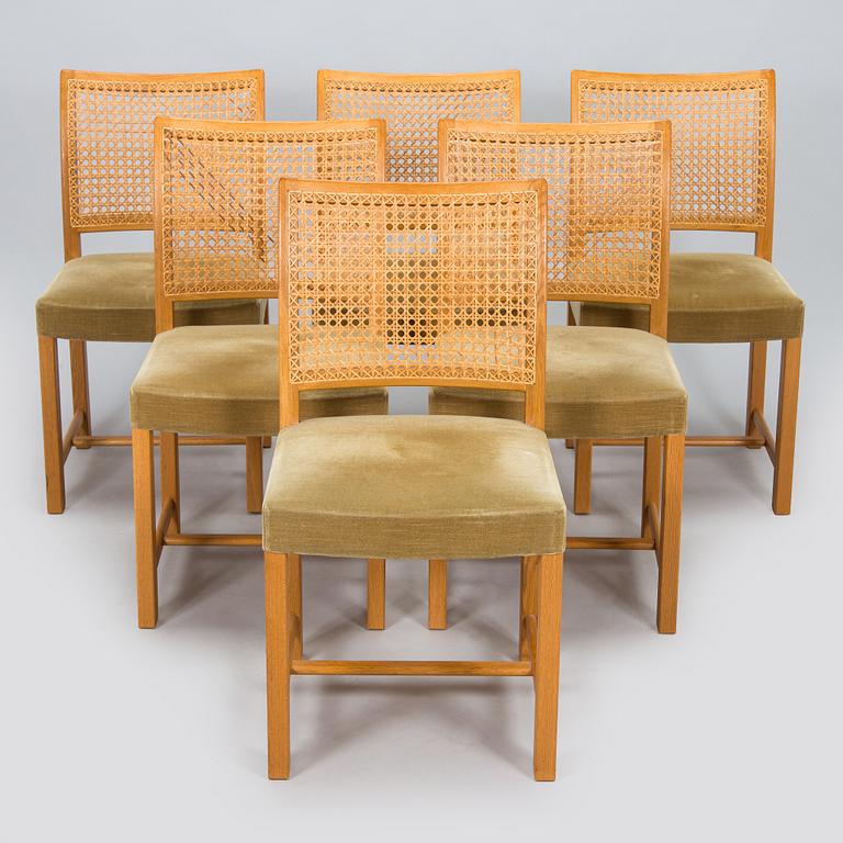 Carl Gustaf Hiort af Ornäs, dining table, "Exhibition Senior", and chairs 6 pcs, HMN Huonekalu Mikko Nupponen 1950s.