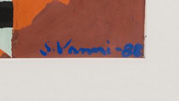 SAM VANNI, gouache, signed and dated -88.